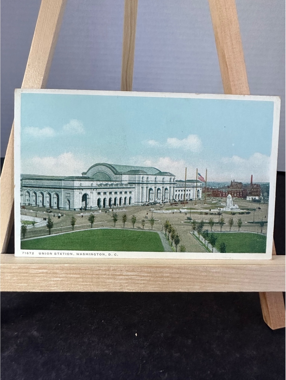 Antique Union Station Washington DC Phostint Postcard 71672 Detroit Publishing